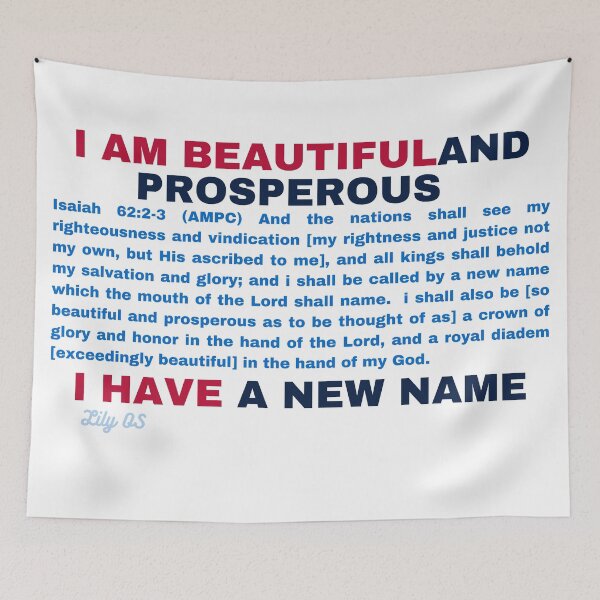 Item preview, I am beautiful and prosperous - Isaiah 62.2 designed and sold by LilyOS92200.