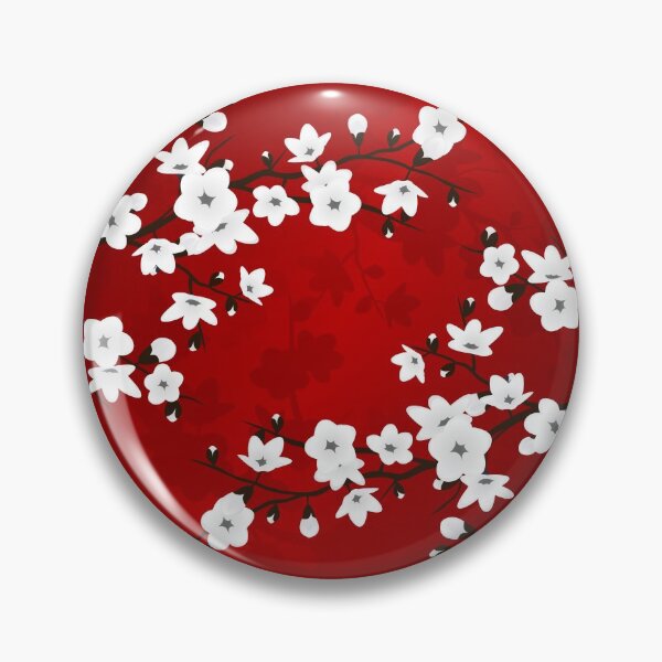 Item preview, Cherry Blossom Red White Asia Floral designed and sold by Nina Baydur.