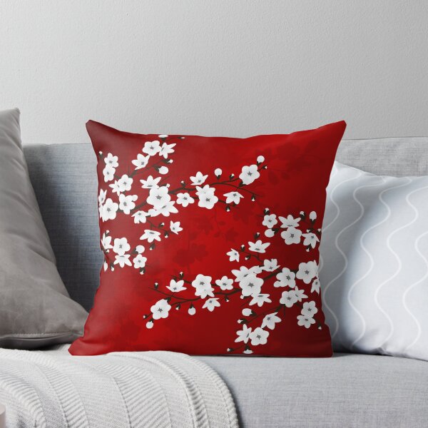 Item preview, Cherry Blossom Red White Asia Floral designed and sold by Nina Baydur.