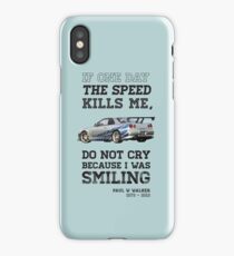 Paul Walker Tribute GTR - Halftone iPhone Case/Skin