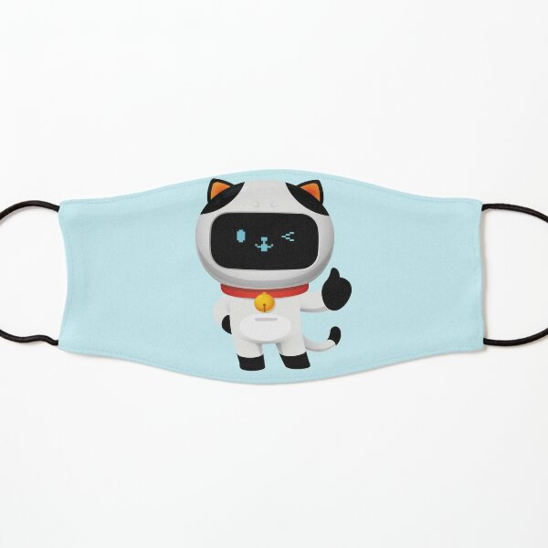 cat robot thumbs up Kids Mask