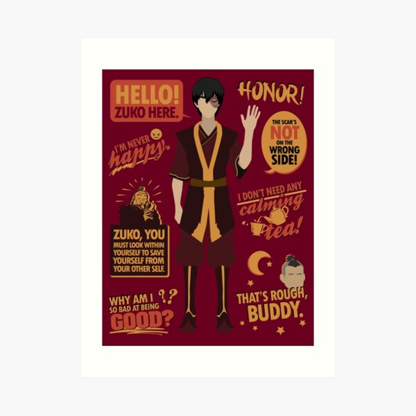 Hello Zuko Here Art Print For Sale By Aviaa Redbubble