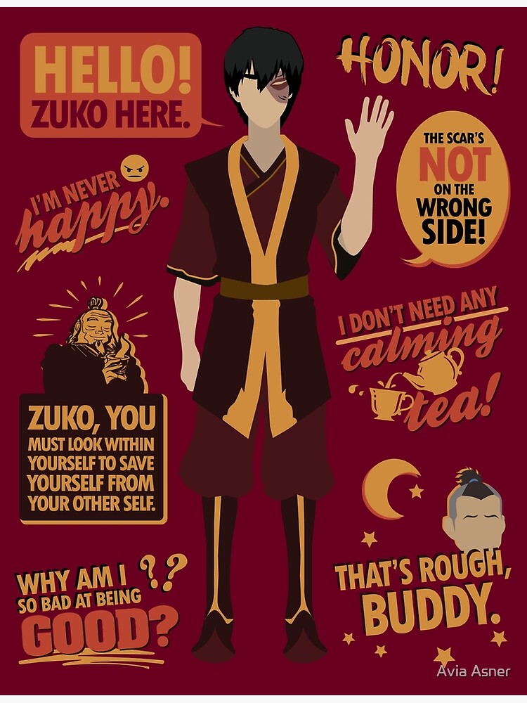 Hello Zuko Here Poster For Sale By Aviaa Redbubble