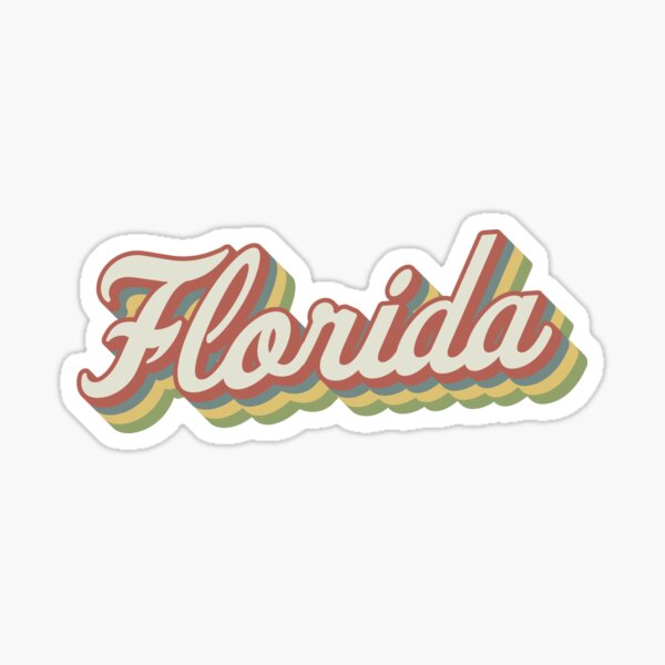 Item preview, Florida Retro Sticker designed and sold by humblewildlife.