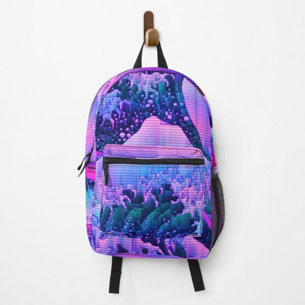 Item preview, Pink and purple glitched the great wave designed and sold by Faeblehoarder.
