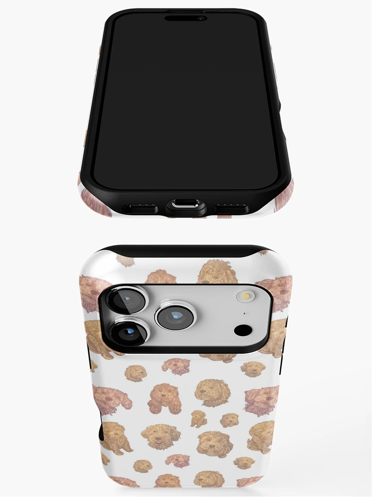 Thumbnail 3 of 4, iPhone Case, Cute Cockapoo Repeatable Pattern designed and sold by BayRosePets.