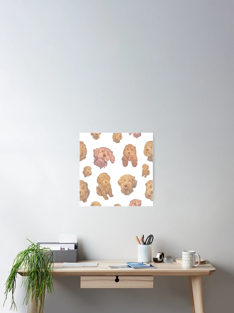 Thumbnail 2 of 3, Poster, Cute Cockapoo Repeatable Pattern designed and sold by BayRosePets.