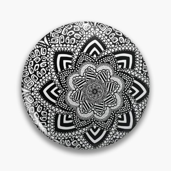 Item preview, Mandala black and white  designed and sold by chloesartworld.