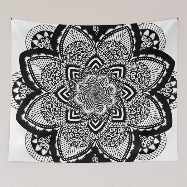 Item preview, Mandala black and white  designed and sold by chloesartworld.