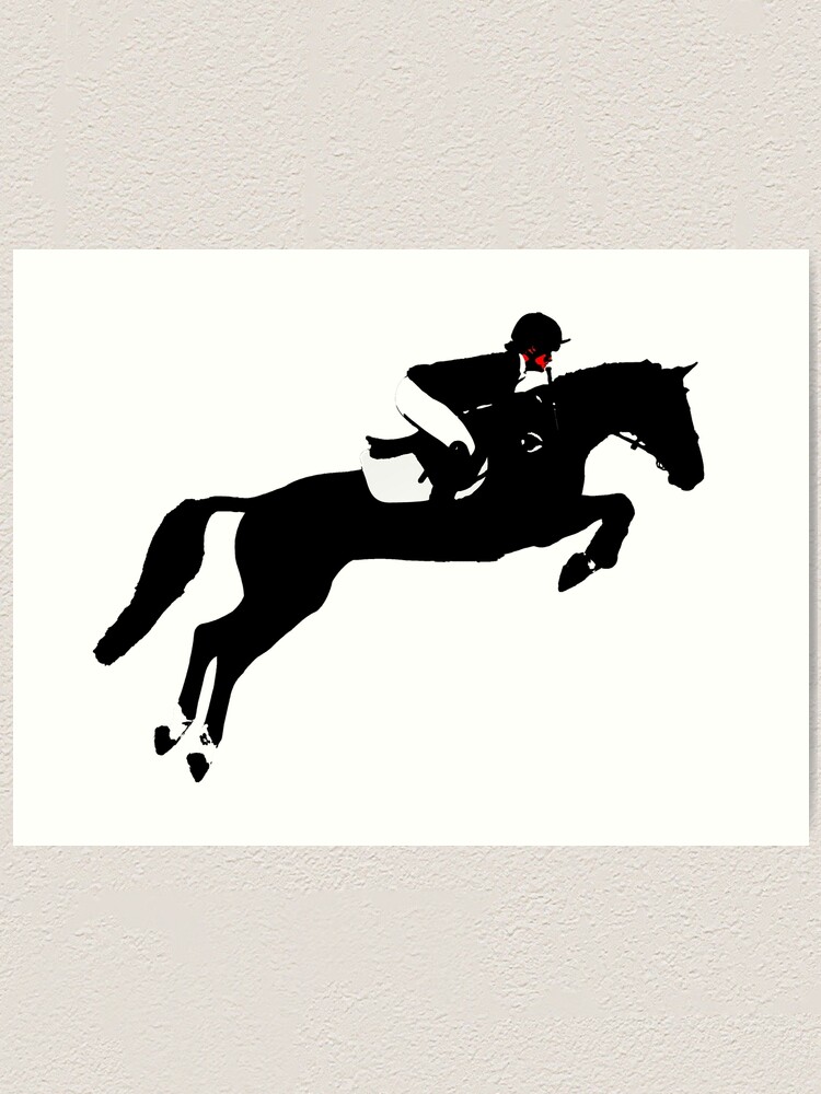 girl jumping horse silhouette