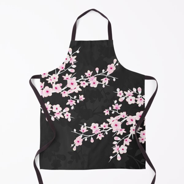 Item preview, Floral Cherry Blossom Pink Black designed and sold by Nina Baydur.