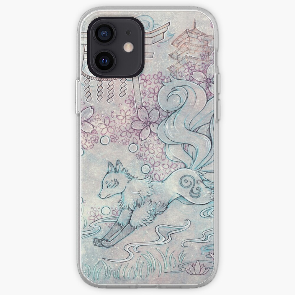 Kitsune Fox with Shinto Shrine iPhone Case & Cover