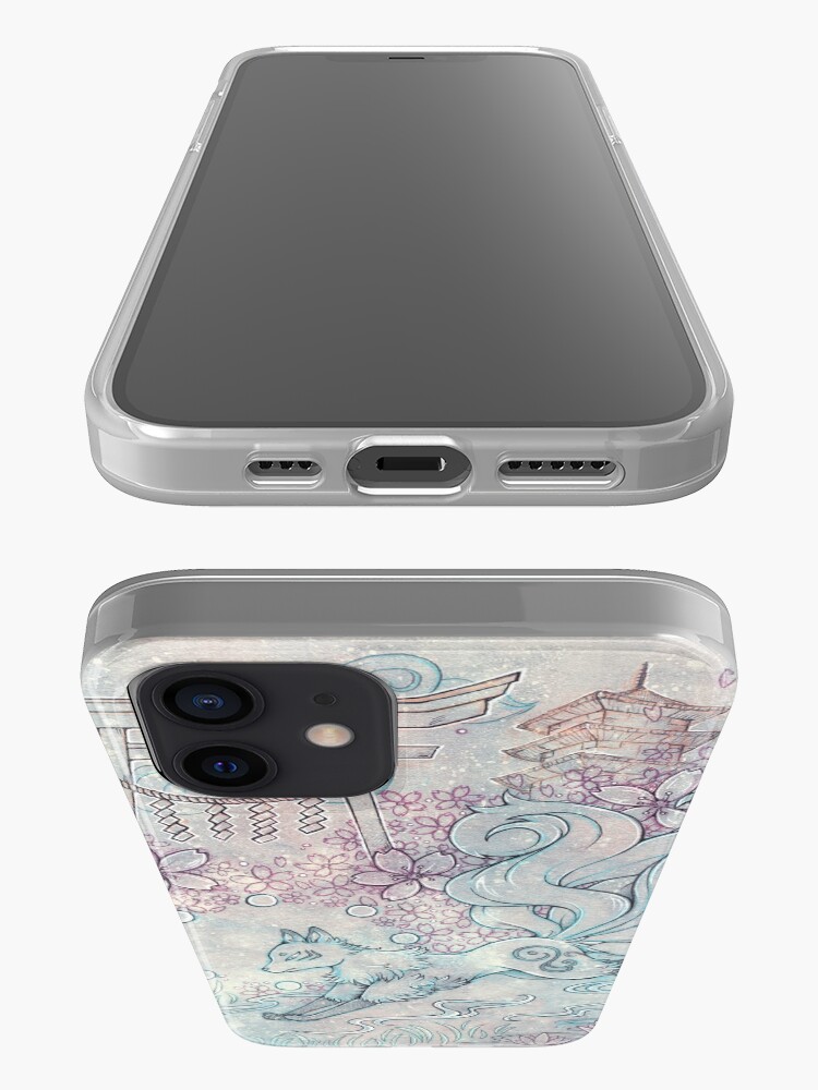 Alternate view of Kitsune Fox with Shinto Shrine iPhone Case & Cover