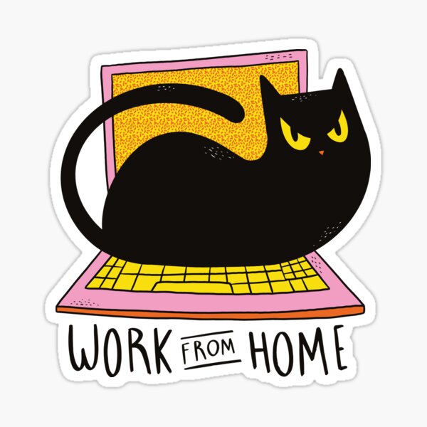 HOME OFFICE CAT Sticker