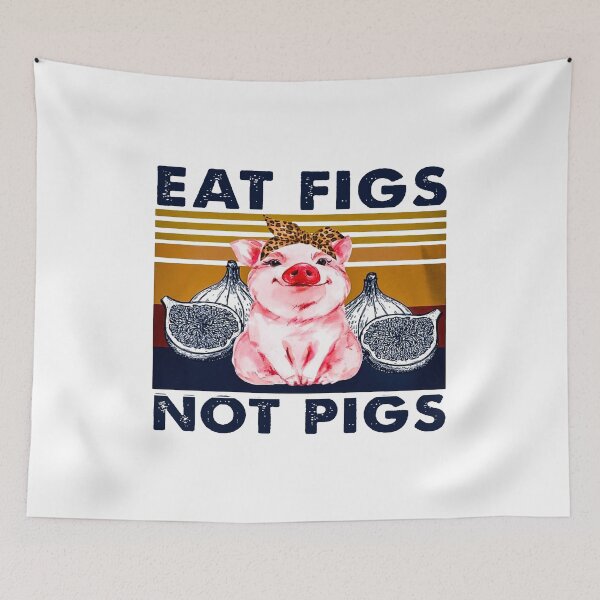 Item preview, EAT FIGS NOT PIGS SHIRT designed and sold by CARDWELL-COWEL.