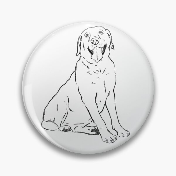 Item preview, Smiling Labrador Retriever Sketch, Yellow Lab, Chocolate Lab, Black Lab, White Lab Drawing designed and sold by Furkid Studio.