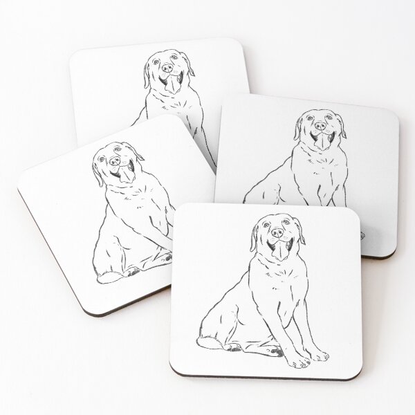 Item preview, Smiling Labrador Retriever Sketch, Yellow Lab, Chocolate Lab, Black Lab, White Lab Drawing designed and sold by Furkid Studio.