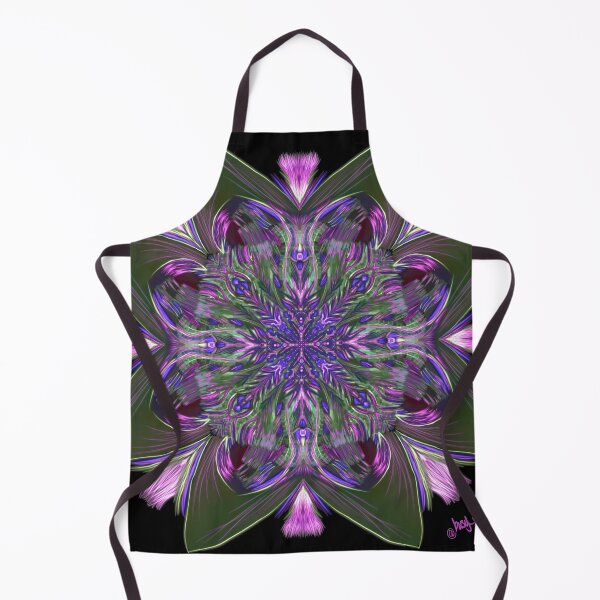 Item preview, This masculine green flower is softened with tribal purple especially at nightfall  designed and sold by busyBeanz.