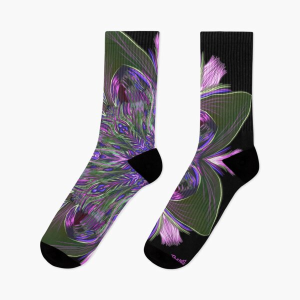 Item preview, This masculine green flower is softened with tribal purple especially at nightfall  designed and sold by busyBeanz.