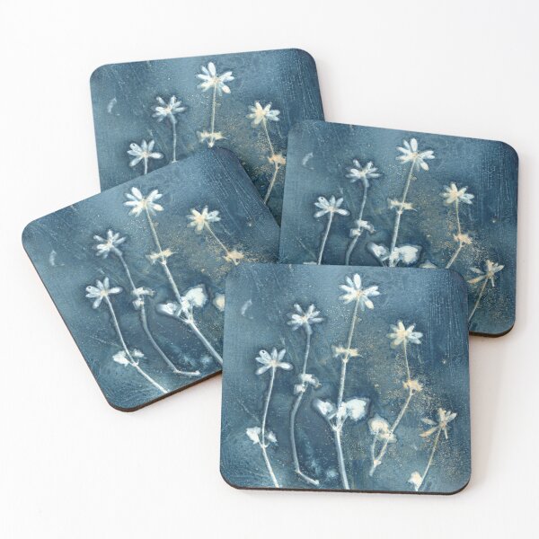 Item preview, Lesser Celandine wet cyanotype botanical print designed and sold by Jeni Harney.