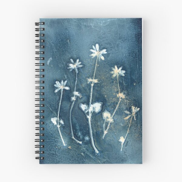 Item preview, Lesser Celandine wet cyanotype botanical print designed and sold by Jeni Harney.