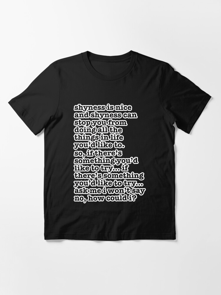 Alternate view of The Smiths Song Lyrics - shyness is nice... Essential T-Shirt