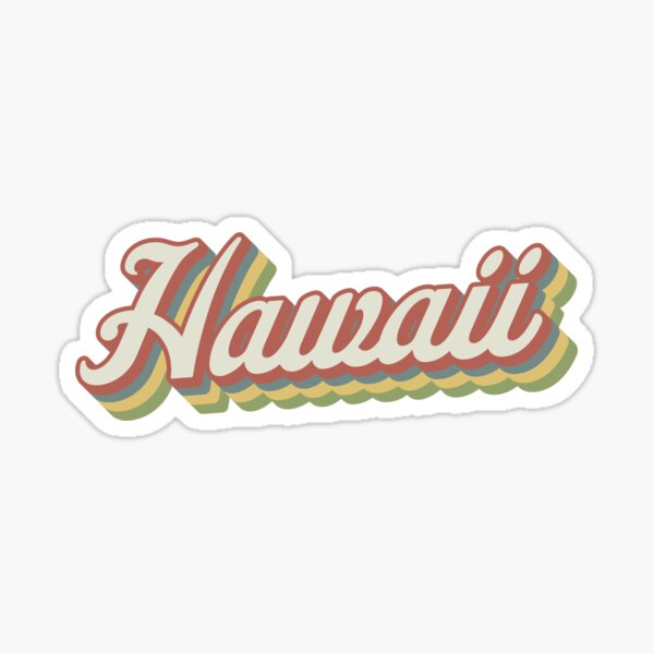 Hawaii Retro Sticker Sticker