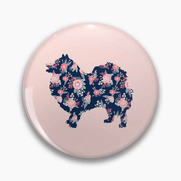 Item preview, japanese spitz silhouette - dog silhouette, floral, floral dog, dog, dogs, pet, cute, dog sticker, dog floral sticker designed and sold by PetFriendly.