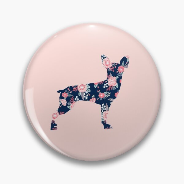 Item preview, min pin silhouette - dog silhouette, floral, floral dog, dog, dogs, pet, cute, dog sticker, dog floral sticker designed and sold by PetFriendly.