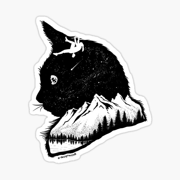 Cat Lovers Rock Climbers Sticker