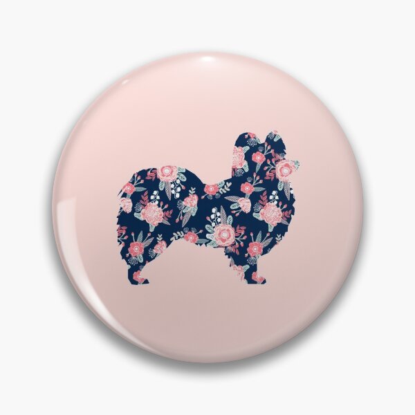 Item preview, papillon silhouette - dog silhouette, floral, floral dog, dog, dogs, pet, cute, dog sticker, dog floral sticker designed and sold by PetFriendly.