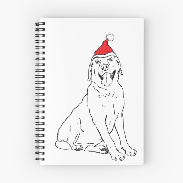 Item preview, Smiling Labrador Retriever Sketch, Christmas Lab, Santa Lab, Yellow Lab, Chocolate Lab, Black Lab, White Lab Drawing designed and sold by Furkid Studio.