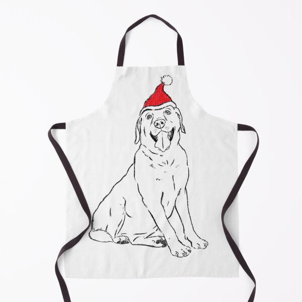 Item preview, Smiling Labrador Retriever Sketch, Christmas Lab, Santa Lab, Yellow Lab, Chocolate Lab, Black Lab, White Lab Drawing designed and sold by Furkid Studio.