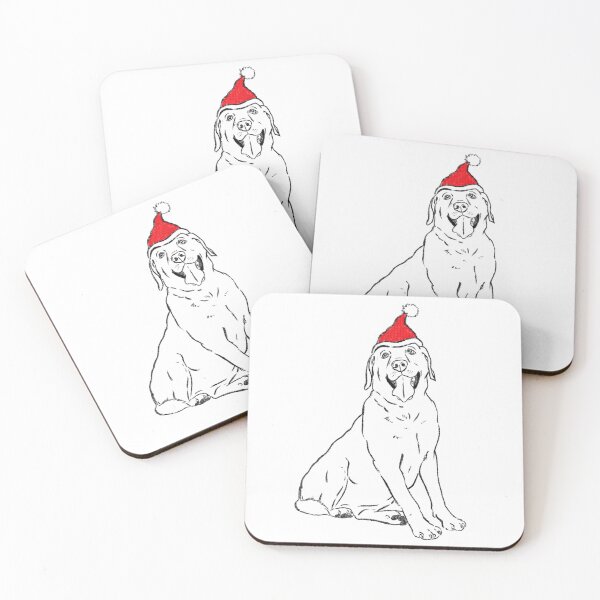 Item preview, Smiling Labrador Retriever Sketch, Christmas Lab, Santa Lab, Yellow Lab, Chocolate Lab, Black Lab, White Lab Drawing designed and sold by Furkid Studio.