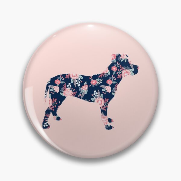 Item preview, pitbull silhouette - dog silhouette, floral, floral dog, dog, dogs, pet, cute, dog sticker, dog floral sticker designed and sold by PetFriendly.