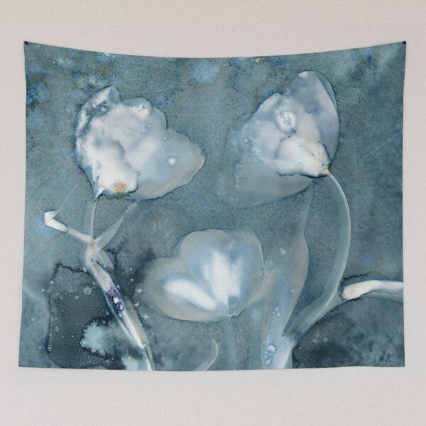 Item preview, Tulips Wet Cyanotype Botanical Print designed and sold by Jeni Harney.