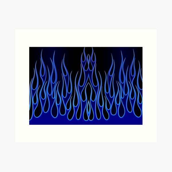 Blue Flames Art Prints for Sale | Redbubble