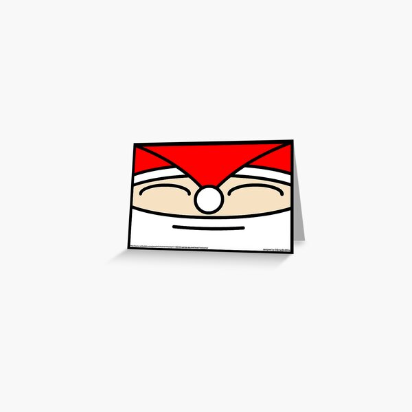 Santa's Square Head Horizontal Greeting Card