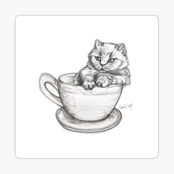 Kitten Mug Sticker