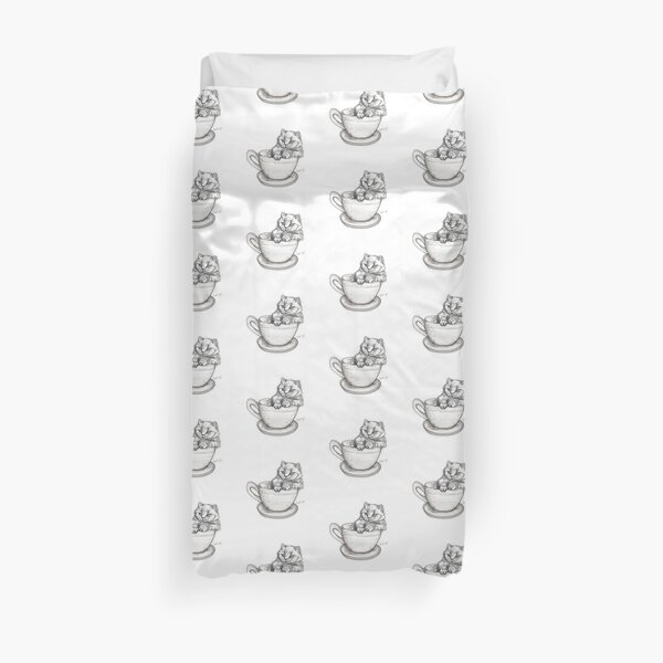 Kitten Mug Duvet Cover