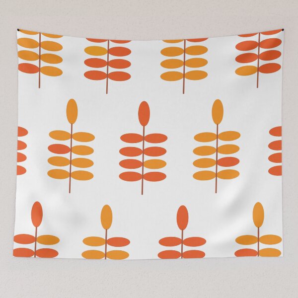 Item preview, Retro Orange Leaves designed and sold by Orchyd.