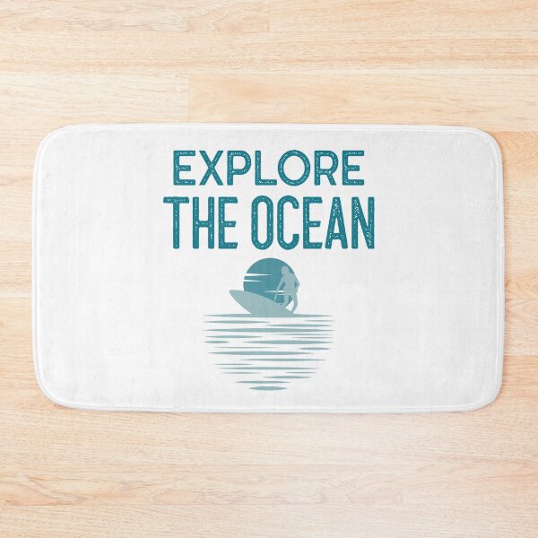 Item preview, "Explore the Ocean" Gift for summer time, beautiful surf design. Vintage surf design designed and sold by TamGustam.
