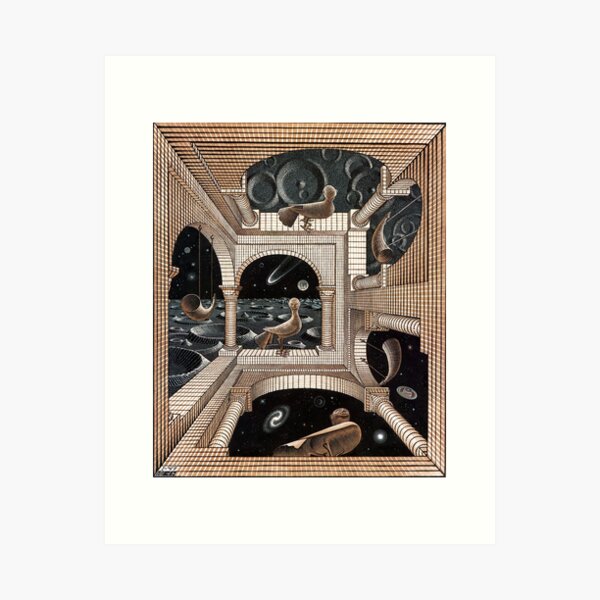 Escher - Another World II Art Print
