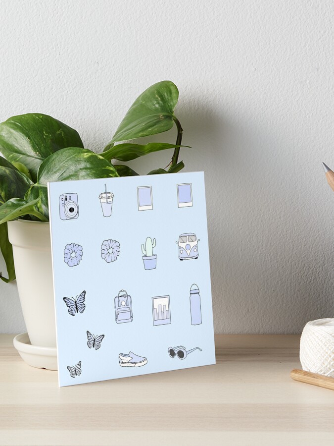 Vsco and aesthetic blue sticker pack Sticker for Sale by Pastel-PaletteD