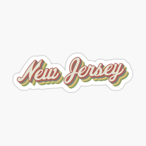New Jersey Retro Sticker Sticker