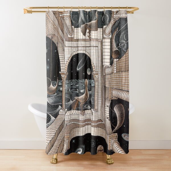 Escher - Another World II Shower Curtain