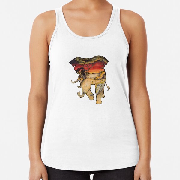 #saveourplanet for the elephants Racerback Tank Top