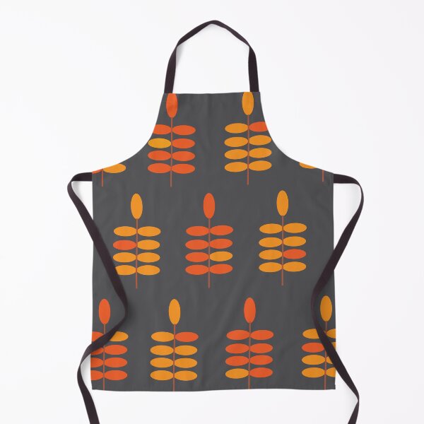 Item preview, Retro Orange Leaves Grey designed and sold by Orchyd.