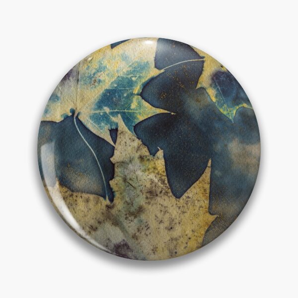 Item preview, Autumn Leaves Wet Cyanotype Botanical Print designed and sold by Jeni Harney.