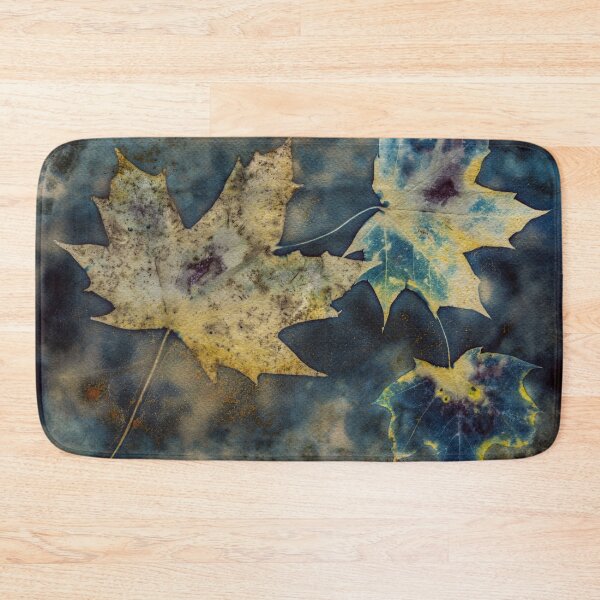 Item preview, Autumn Leaves Wet Cyanotype Botanical Print designed and sold by Jeni Harney.